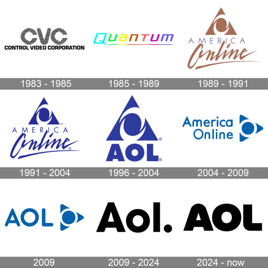 Various logos of various colors and designs.