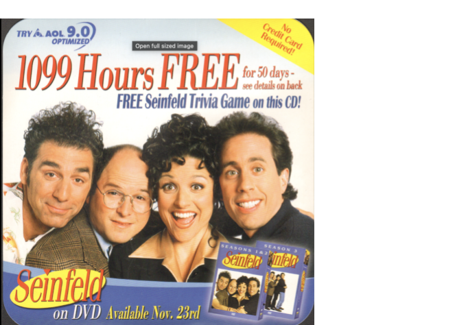 Four Seinfeld actors smile at the viewer.